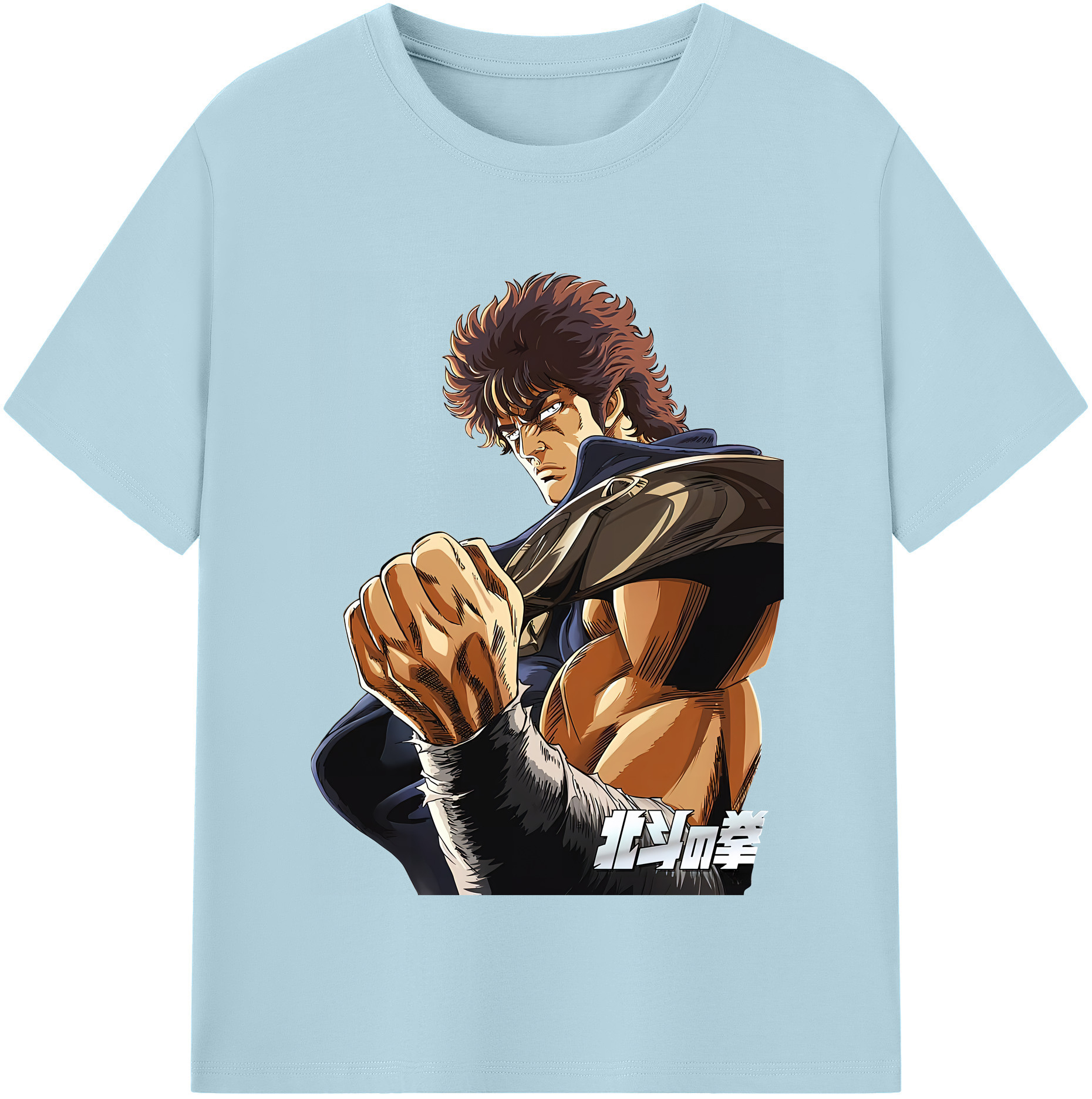 （画像用） 北斗の拳 Fist of the North Star 綿100％半袖Tシャツ（フロントプリント）